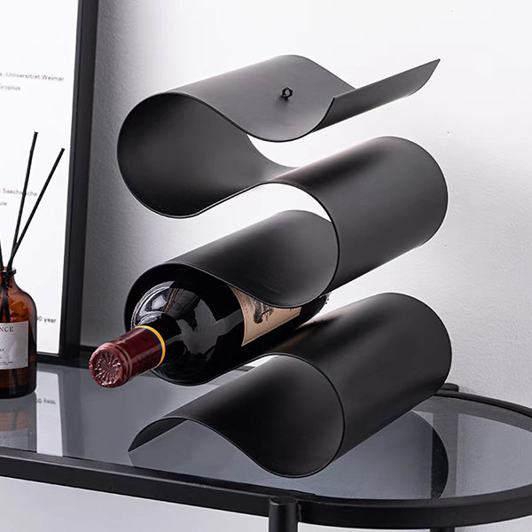 Creative S-Shaped Wine Rack - Modern Elegance - Sculptural Storage
