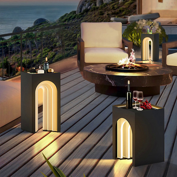 Solar-Powered Terrace Table Lamp - Sustainable Ambiance - Chic Illumination