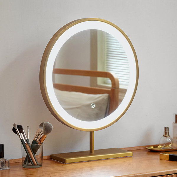 Round LED Beauty Mirror - Crystal Clear Reflection - Modern Simplicity