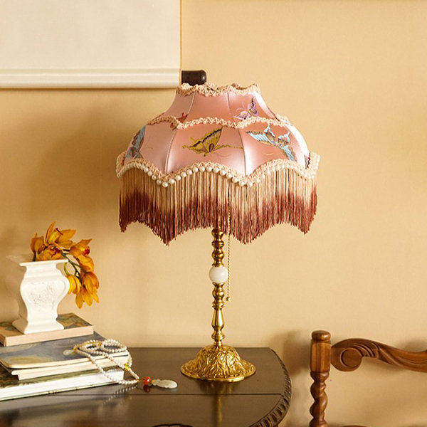Butterfly Satin Table Lamp - Vintage Elegance - Ambient Glow